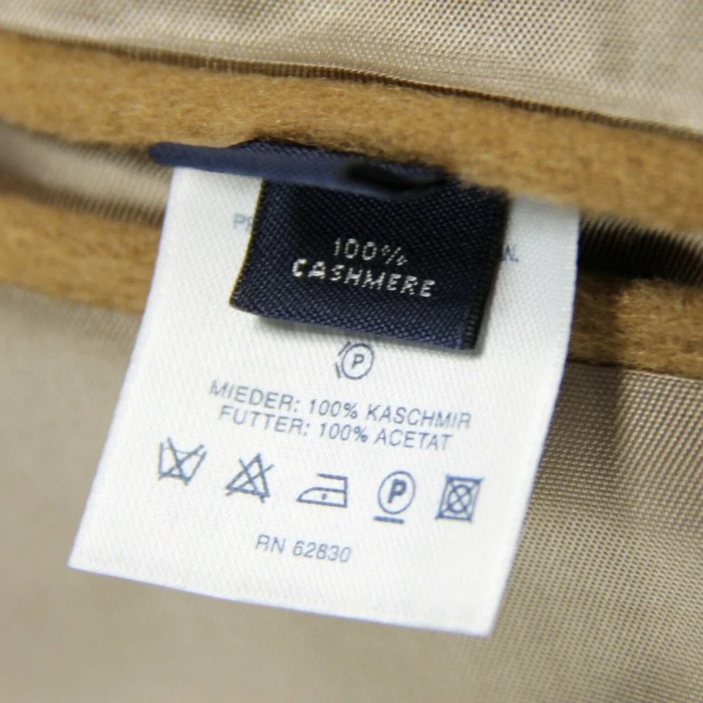 Lands' End 100% Cashmere 2 Button Sport Coat Mens Sz 42 Regular Tan Single Vent